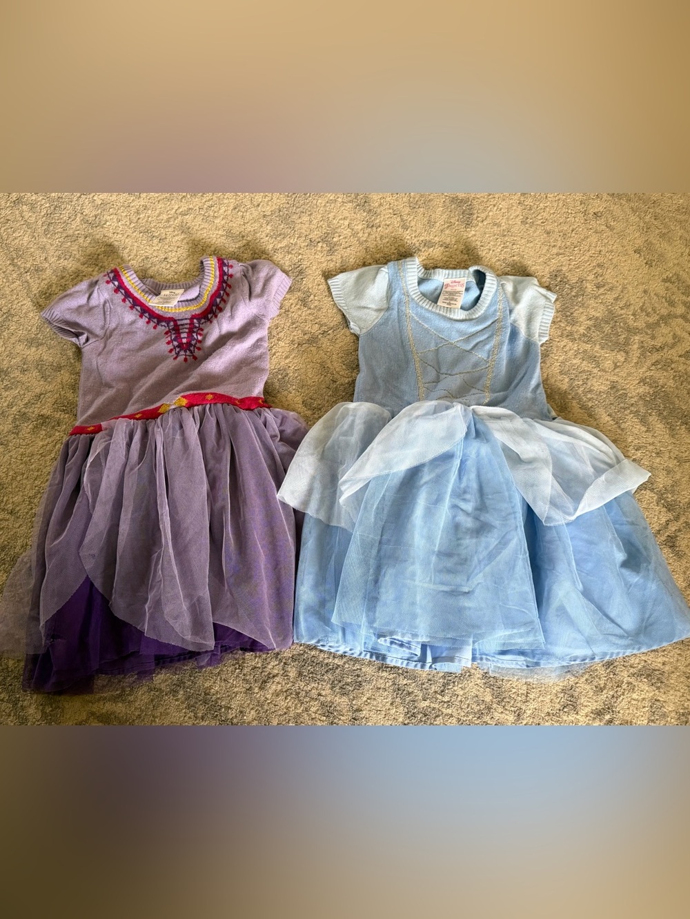 Disney Purple and Light Blue Princess Dresses Set